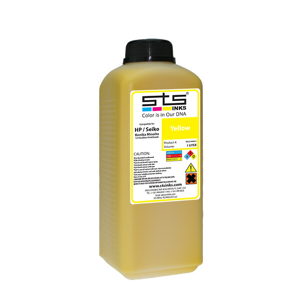 Replacement Ink Low-Solvent Yellow 1L . BY STS INKS