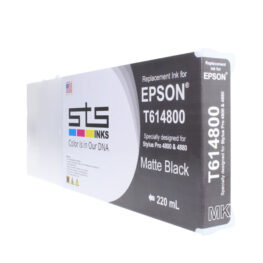 Replacement Cartridge for EPSON UltraChrome K3 Matte Black 220 mL T614800. BY STS INKS