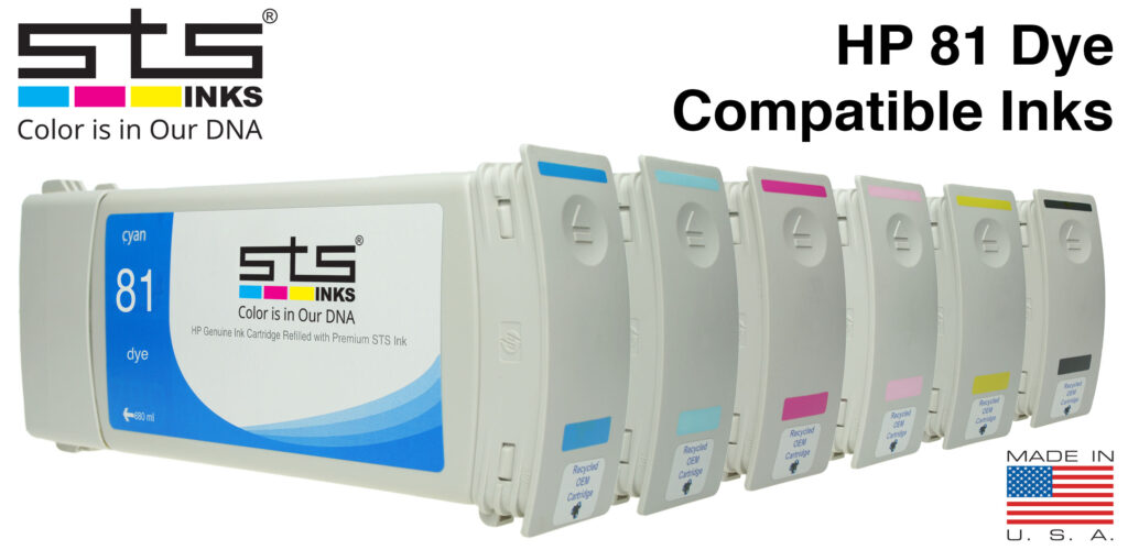 HP 81 Dye Compatible Replacement Inks - STS Inks