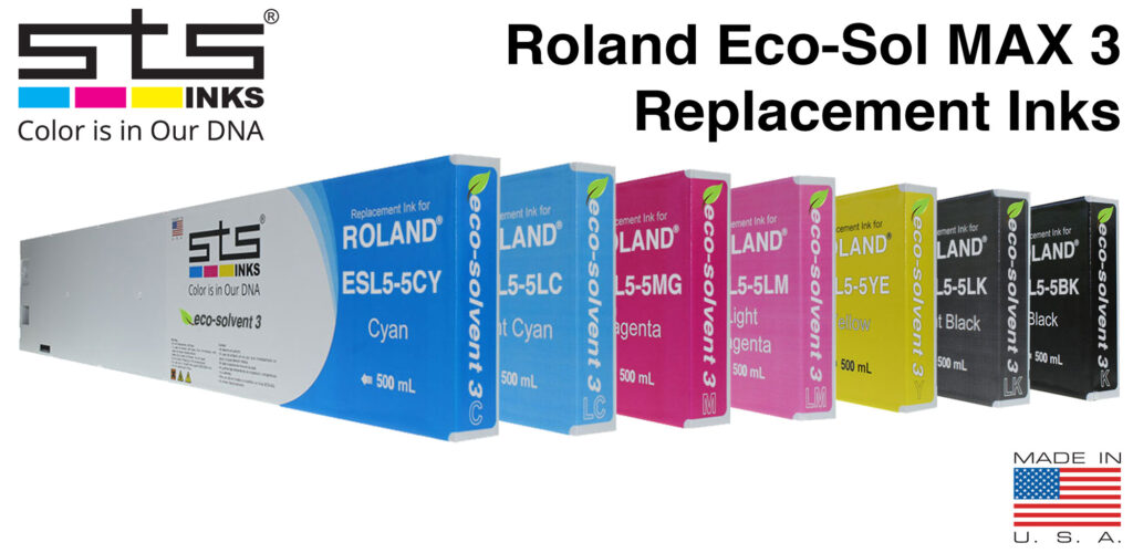 Litre d'encre Cyan Eco-Solvent, compatible avec Roland EcoSol Max et Mutoh  Eco Ultra. InkTec, EcoNova ID ESE-B01LC
