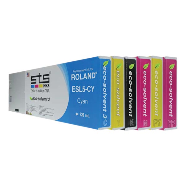 SAM*INK Ink 440mil Eco-Sol MAX Cartridge for Roland printers 6 colors CMYKLcLm 